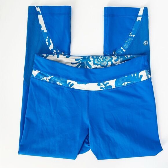 Lululemon Run Inspire Crop ll Legging Beaming Blue Size 6 - Picture 5 of 10